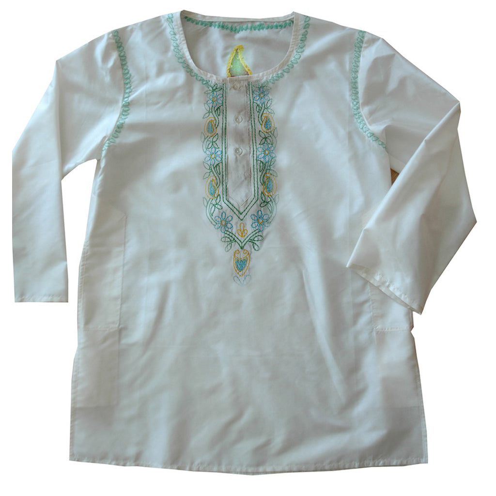 Cream Silk Kids' Kurta shirt - Shubrah