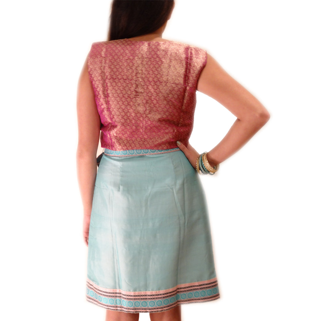 Goa Sherbet Wrap Silk Sari Dress