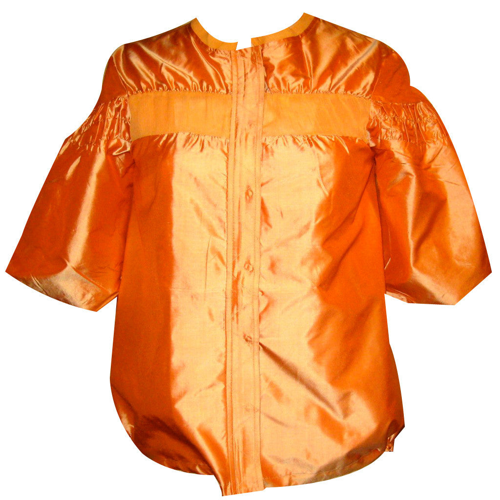 Bombay Burnt Orange Silk Jacket - Shubrah