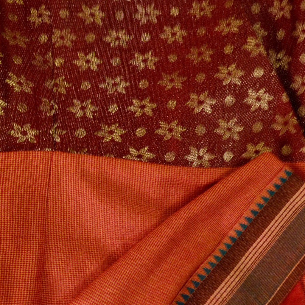 Red Chilli Brocade Wrap Dress - Shubrah