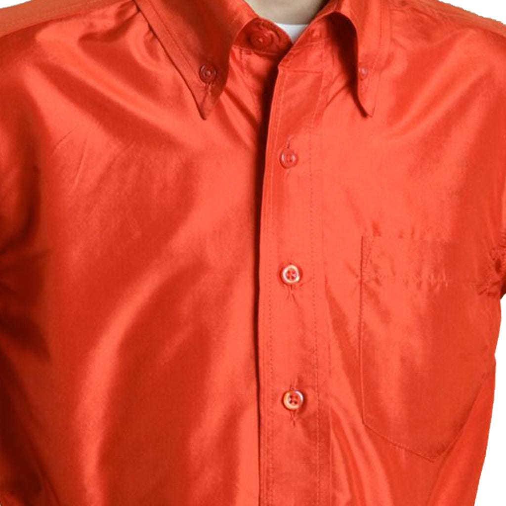 Jaipur Boys Red Silk Party Shirt - Shubrah
