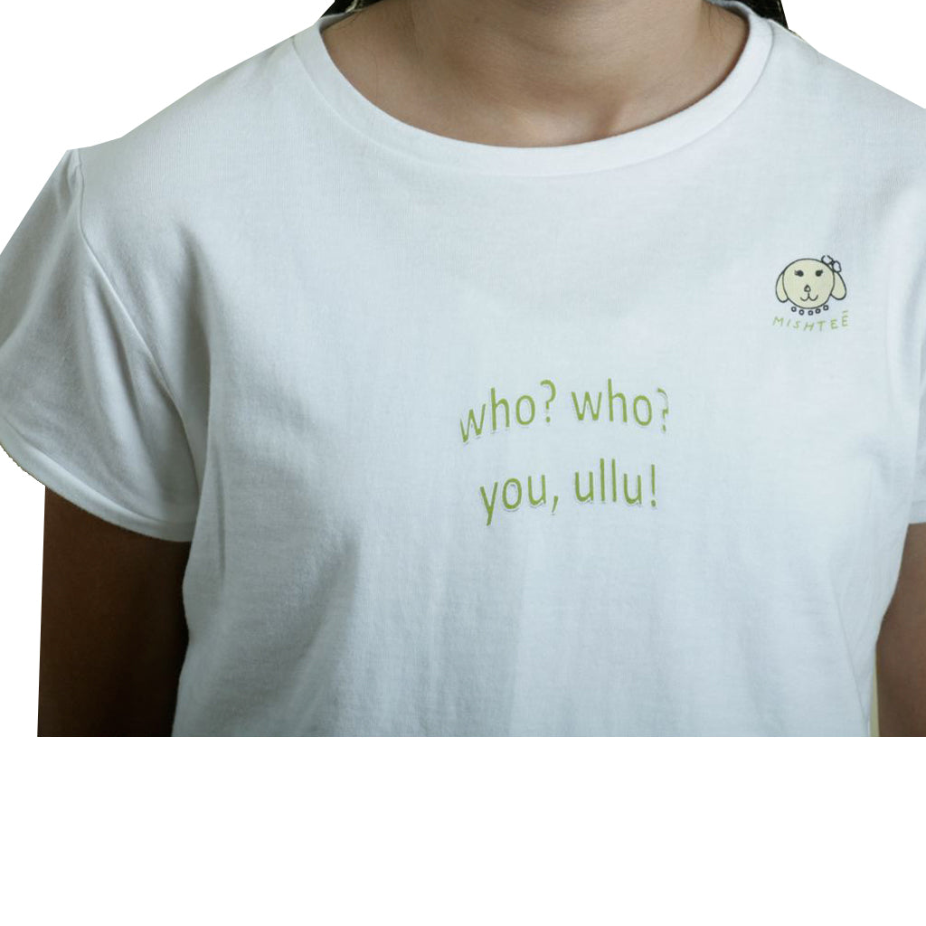 Om shanti girls white organic  cotton T-shirt - Shubrah