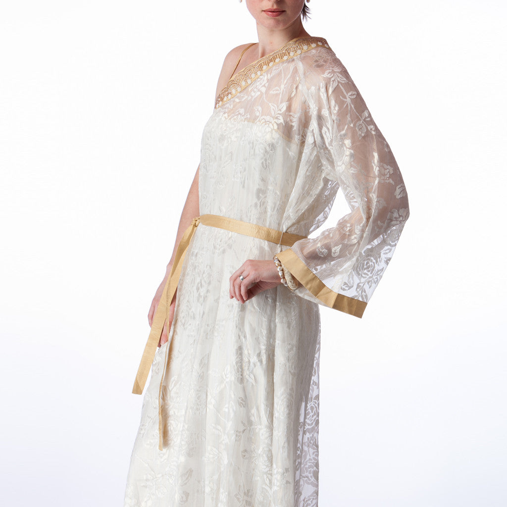 Grecian Goddess Silk One Shoulder Gown - Shubrah Grecian Goddess Silk One Shoulder Gown - Shubrah