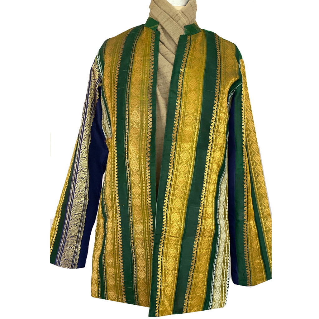 Hari Zari Silk Jacket with Upcycled Sari