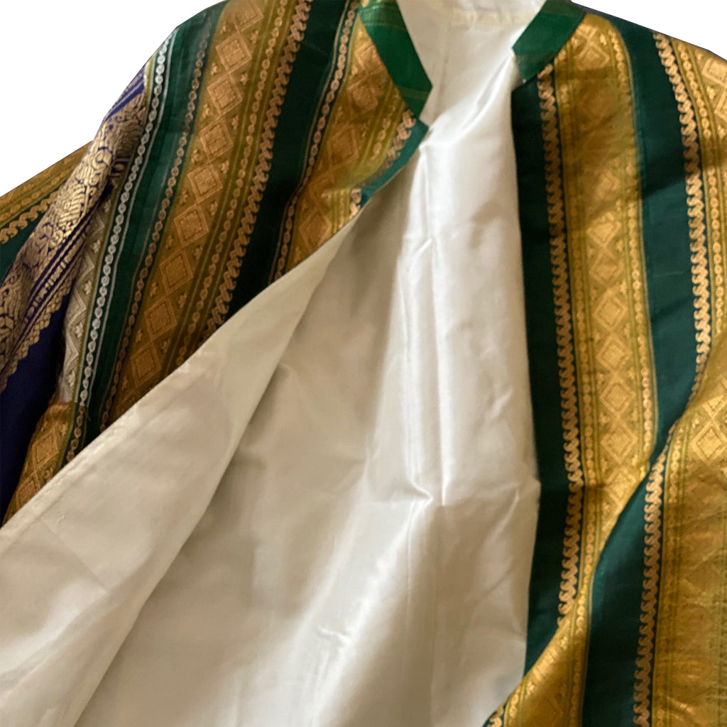Hari Zari Silk Jacket with Upcycled Sari