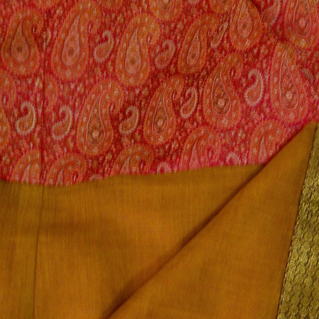 Rose Earth Wrap Brocade Silk Dress - Shubrah